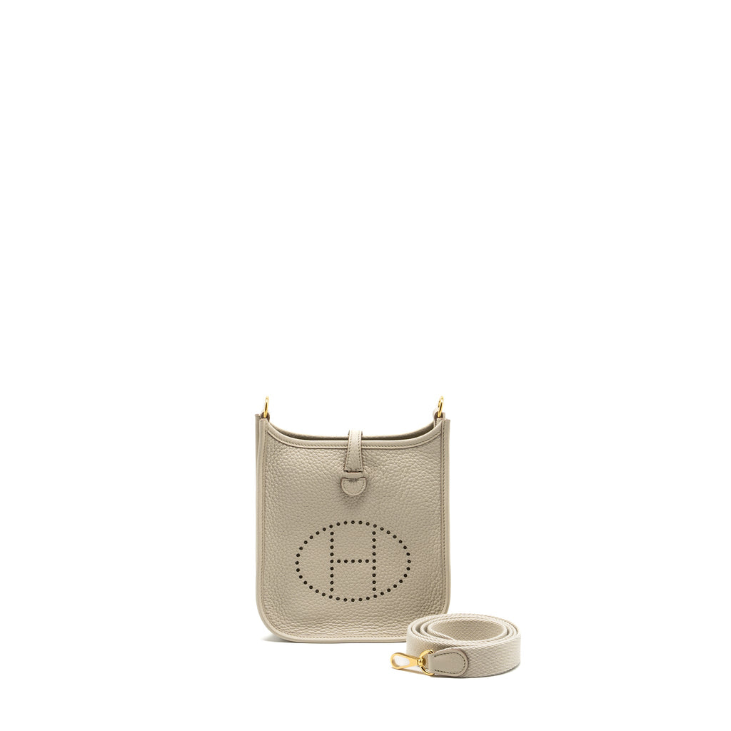 HERMES MINI EVELYN CLEMENCE BETON GHW