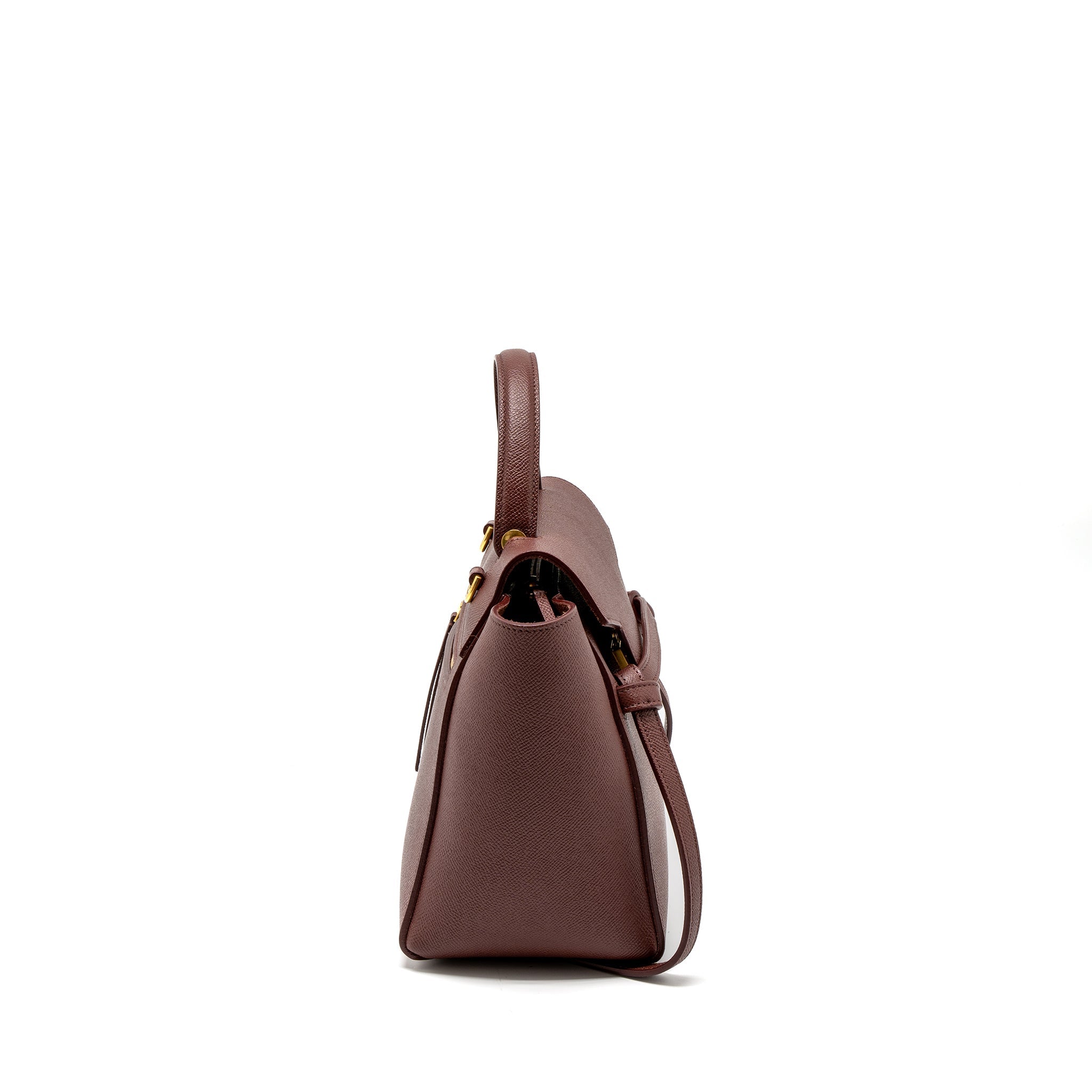 CELINE MICRO BELT BAG GRAINED CALFSKIN BURGUNDY GHW