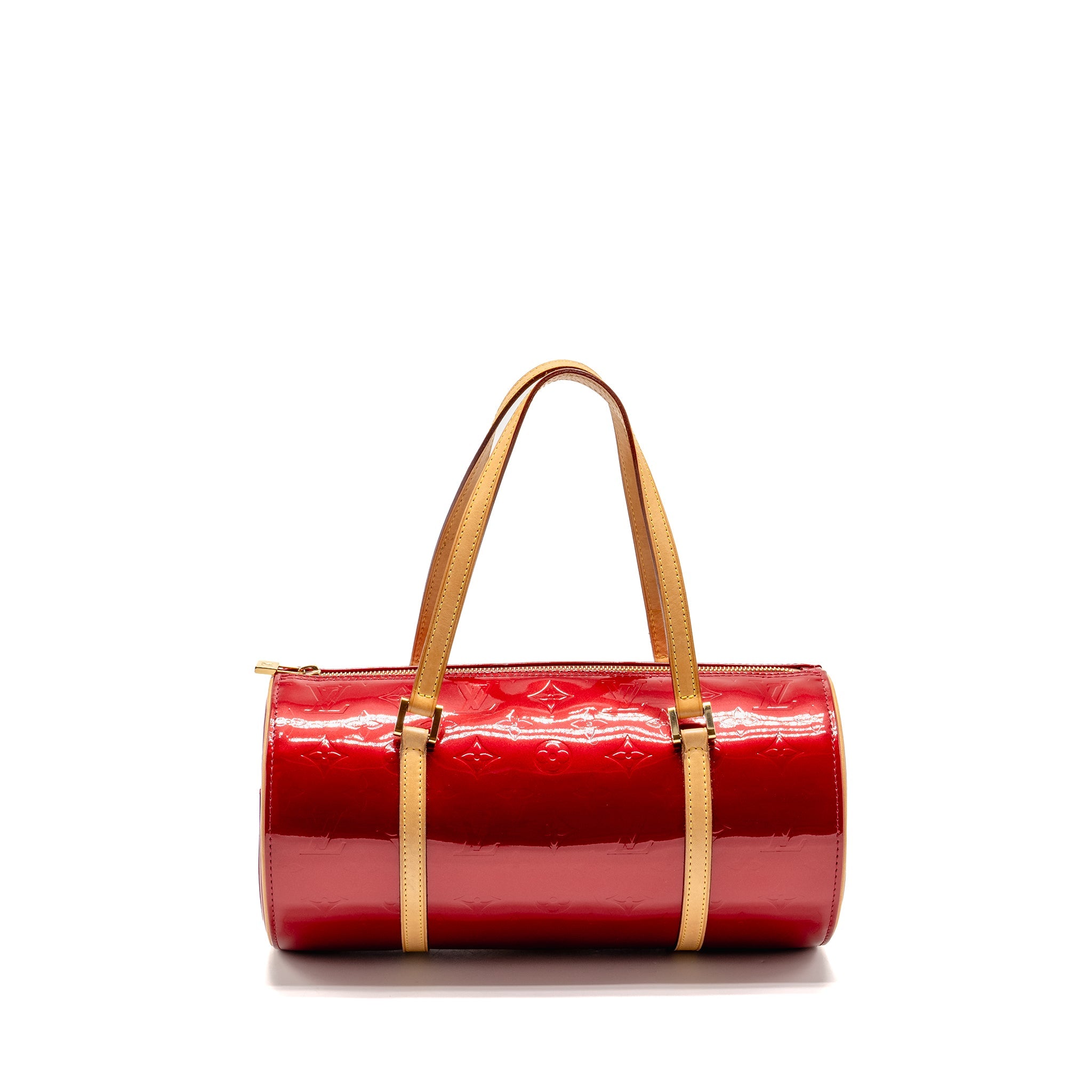 LOUIS VUITTON VINTAGE VERNIS PAPILLON BAG PATENT LEATHER RED GHW