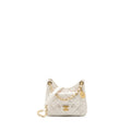 CHANEL 23B SMALL HOBO BAG SHINY CALFSKIN WHITE BRUSHED GHW(MICROCHIP)