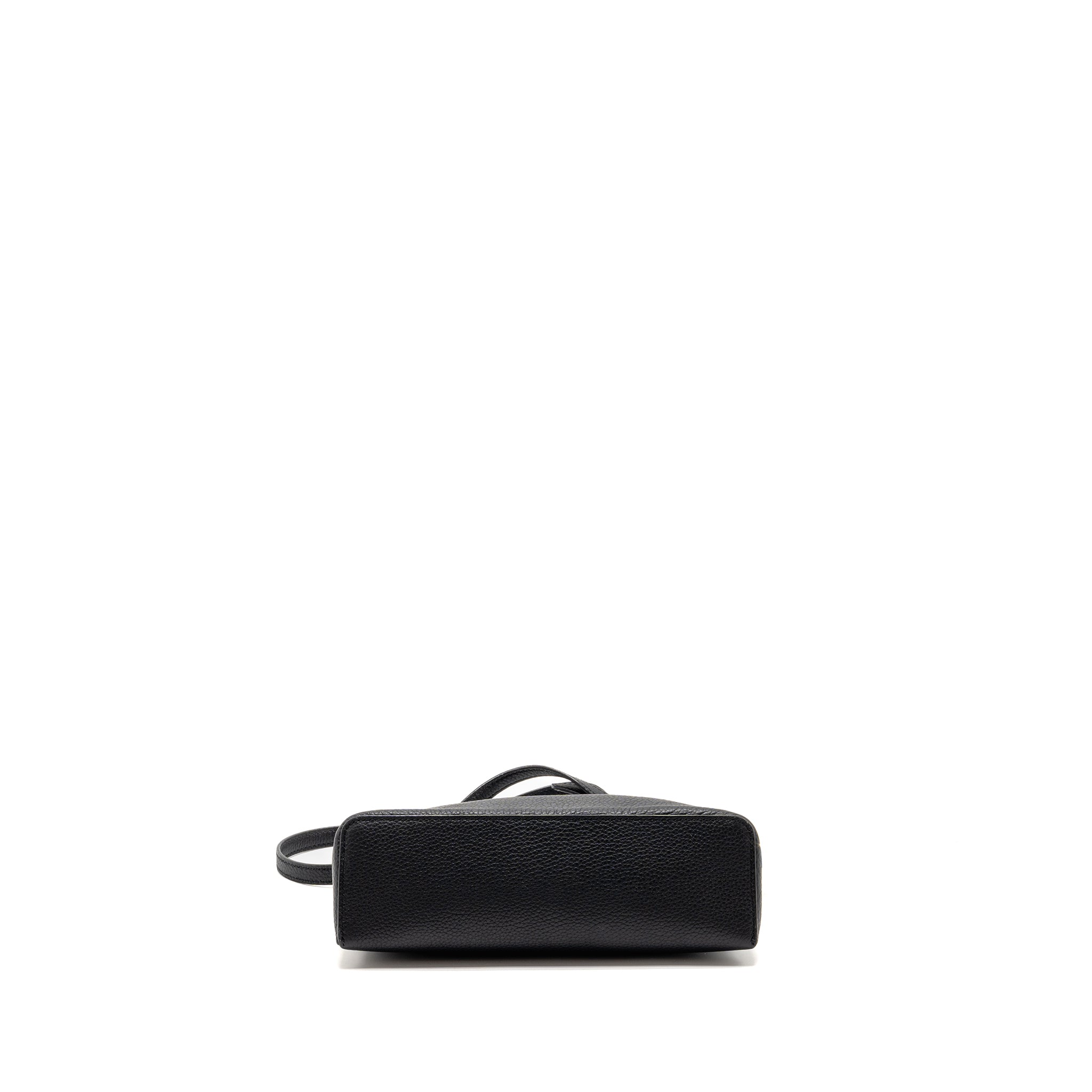 LORO PIANA EXTRA POCKET L19 GRAINED CALFSKIN BLACK SHW