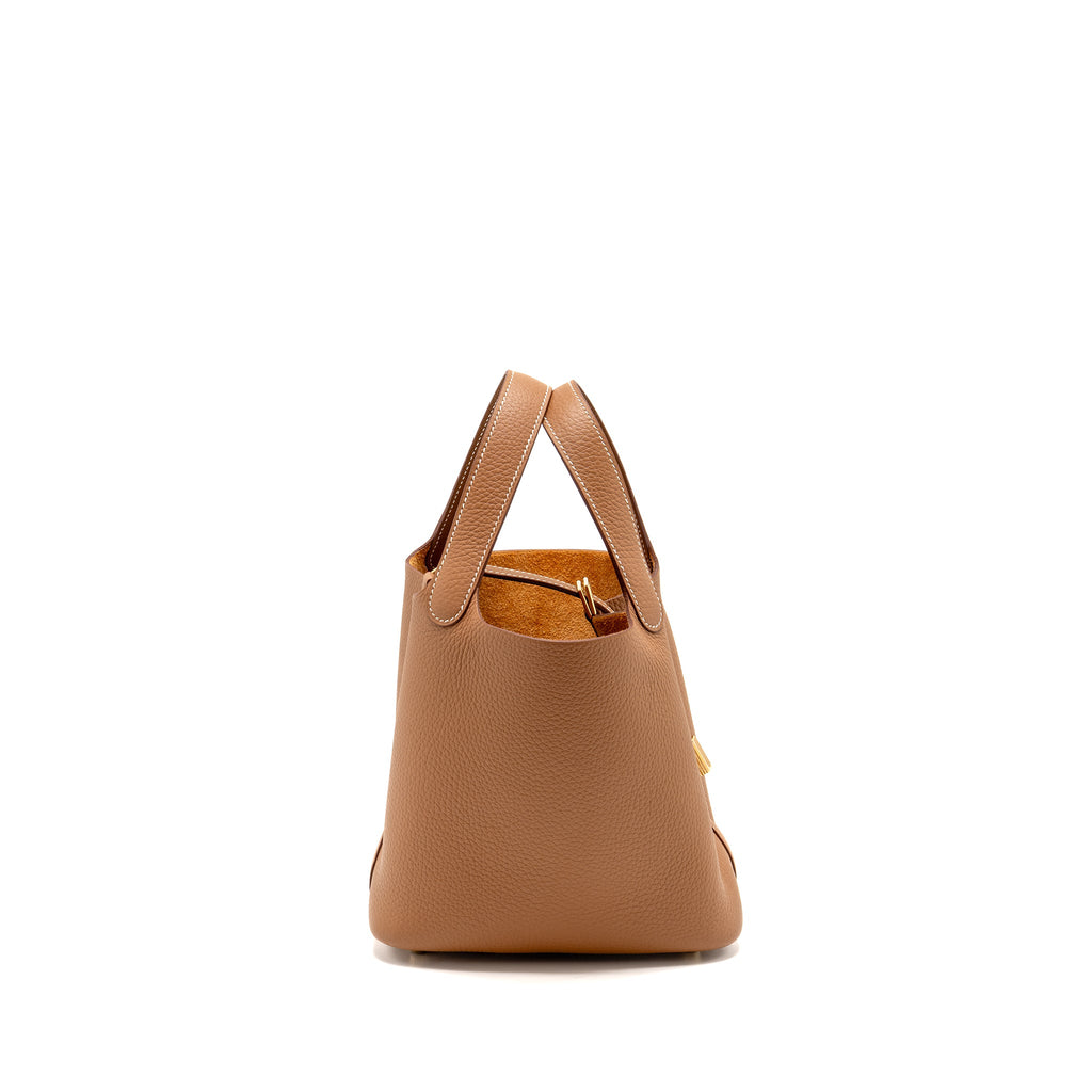 HERMES PICOTIN18 LOCK BAG CLEMENCE GOLD GHW