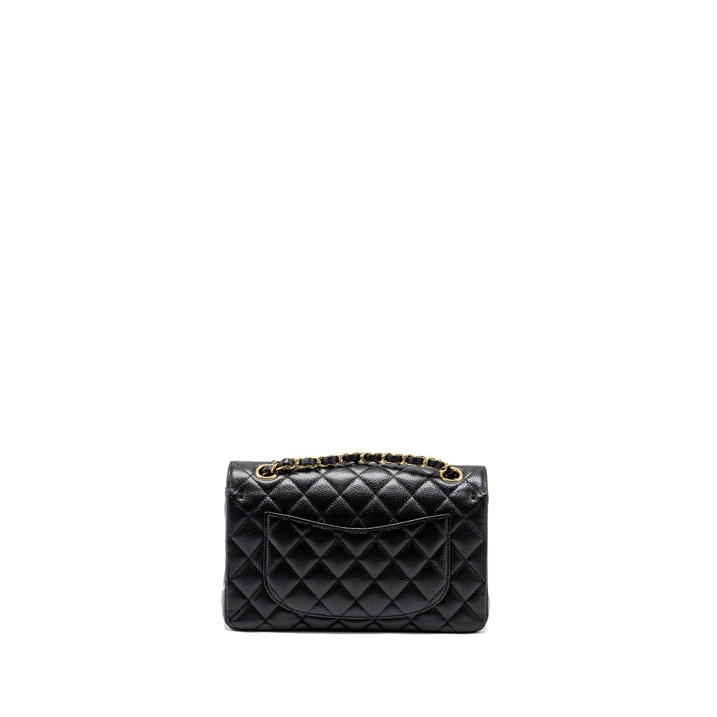 CHANEL SMALL CLASSIC DOUBLE FLAP BAG CAVIAR BLACK GHW