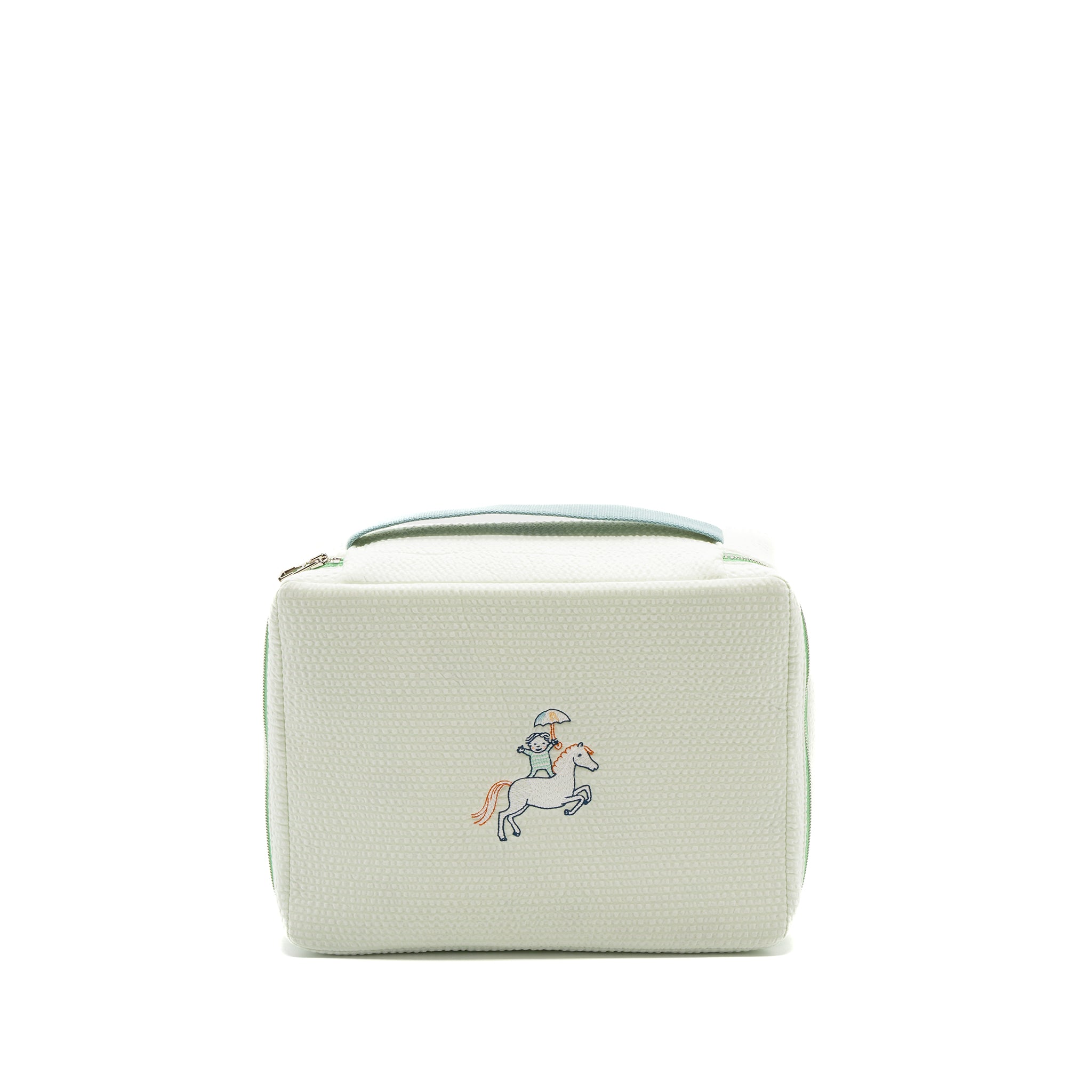 HERMES TOOGO CABRIOLE CASE, MEDIUM MODEL COTTON VERT AQUA SHW