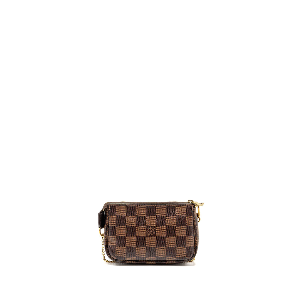 LOUIS VUITTON MINI POCHETTE ACCESSORIES DAMIER EBENE GHW