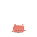 CHANEL MINI SQUARE FLAP BAG PATENT PINK SHW