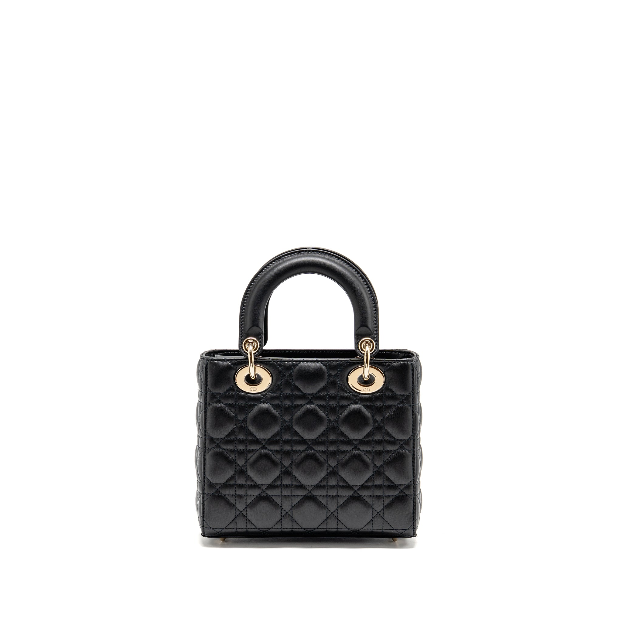 DIOR MY ABCDIOR SMALL LADY DIOR LAMBSKIN BLACK LGHW