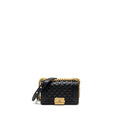 CHANEL SMALL BOY BAG SMOOTH CALFSKIN BLACK GHW(MICROCHIP)