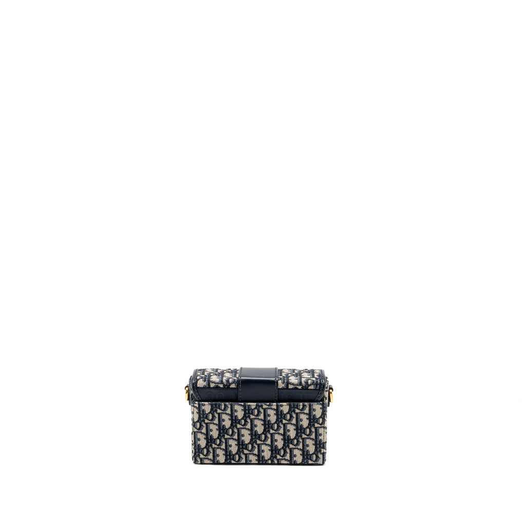 DIOR 30 MONTAIGNE BOX BLUE OBLIQUE JACQUARD GHW