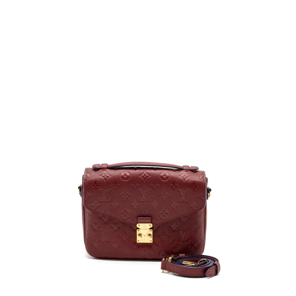 LOUIS VUITTON POCHETTE MÉTIS MONOGRAM EMPREINTE RED GHW