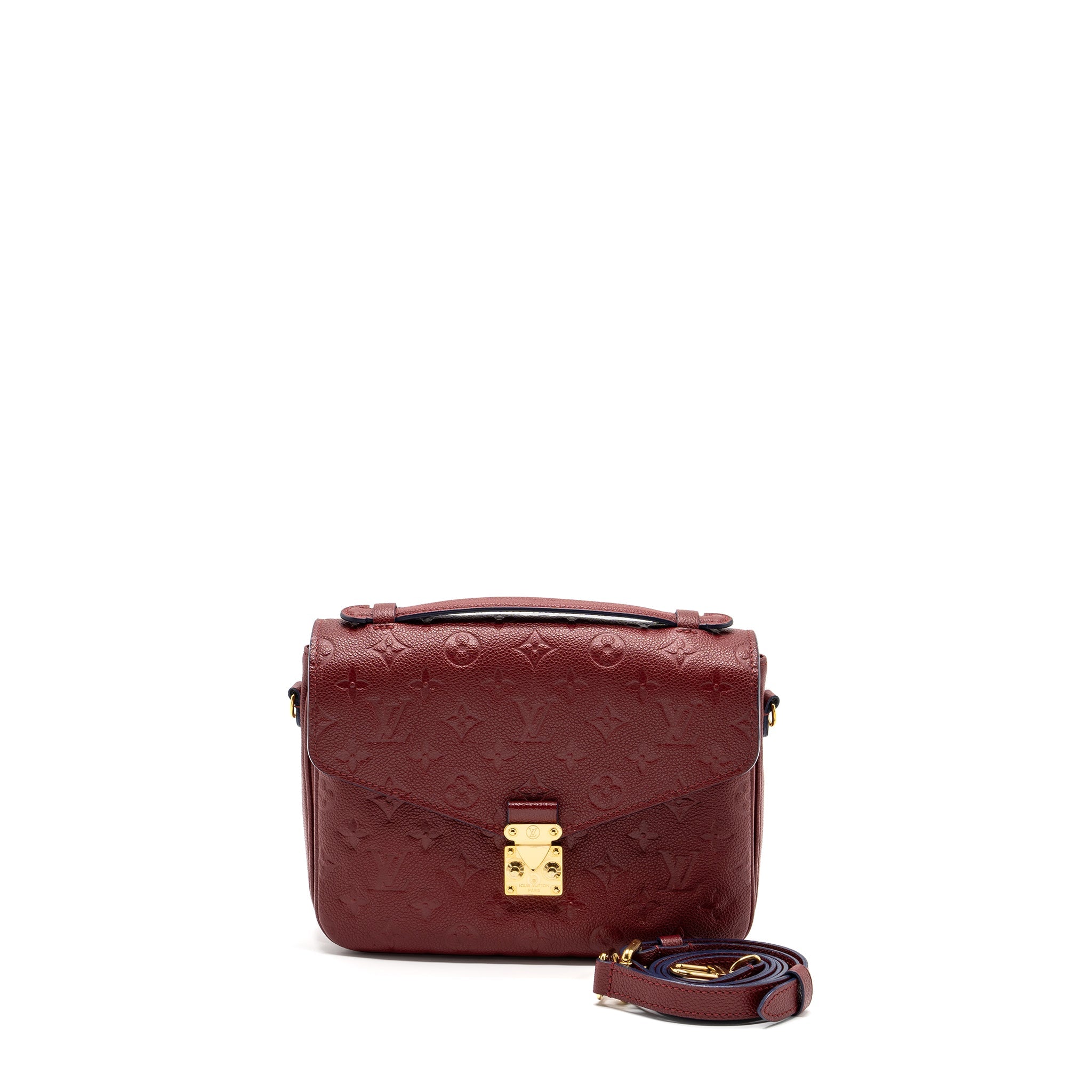 LOUIS VUITTON POCHETTE MÉTIS MONOGRAM EMPREINTE RED GHW