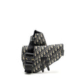 DIOR HOMME SADDLE BAG OBLIQUE JACQUARD BEIGE/BLACK GHW