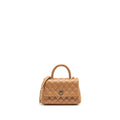 CHANEL 21P SMALL COCO HANDLE CAVIAR CARAMEL LGHW