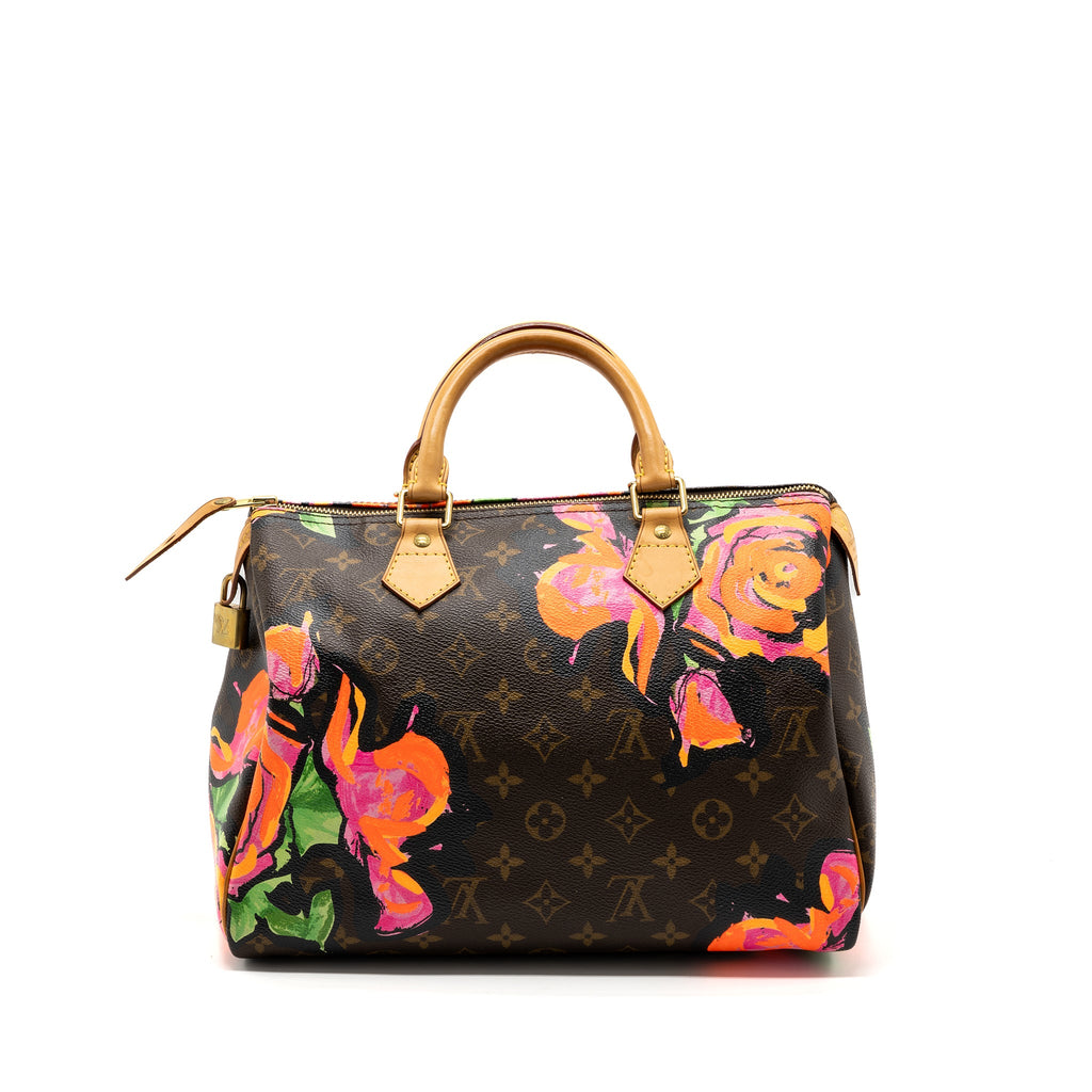 LOUIS VUITTON SPEEDY 30 LIMITED FLOWER PRINT MONOGRAM CANVAS GHW