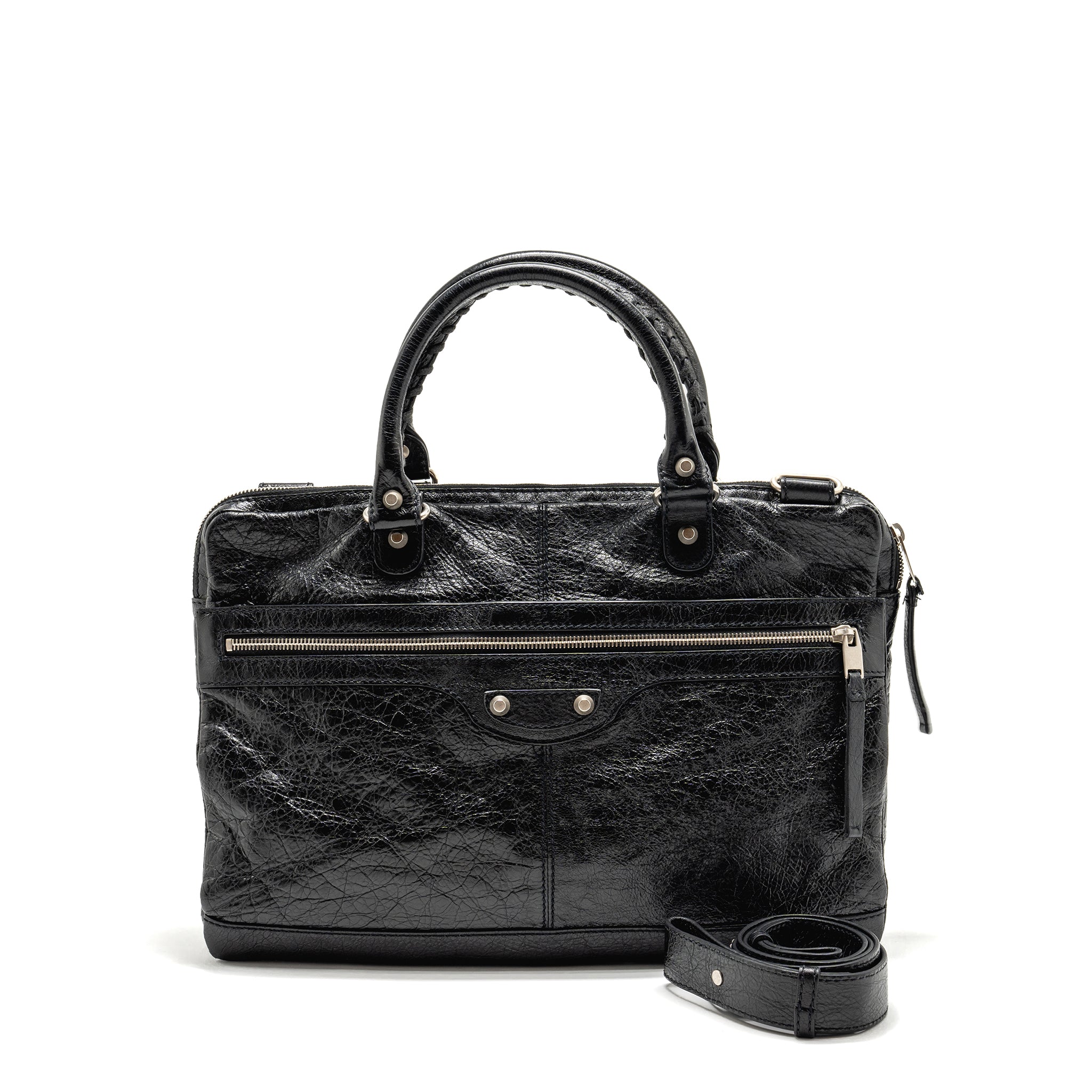 BALENCIAGA BRIEFCASE LEATHER BLACK SHW