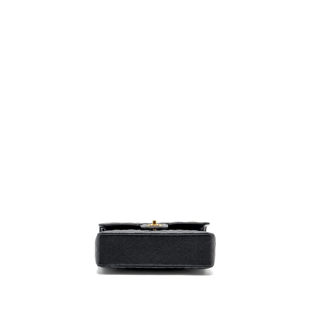 CHANEL SMALL CLASSIC DOUBLE FLAP BAG CAVIAR BLACK GHW