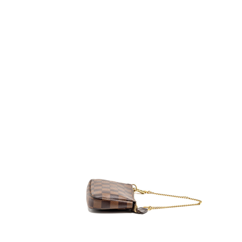LOUIS VUITTON MINI POCHETTE ACCESSORIES DAMIER EBENE GHW