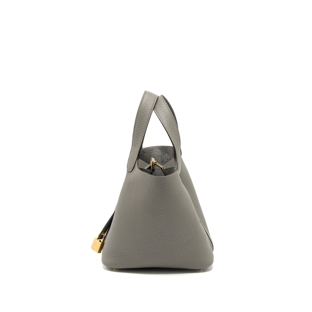 HERMES PICOTIN 18 LOCK BAG CLEMENCE 0L GRIS MEYER GHW