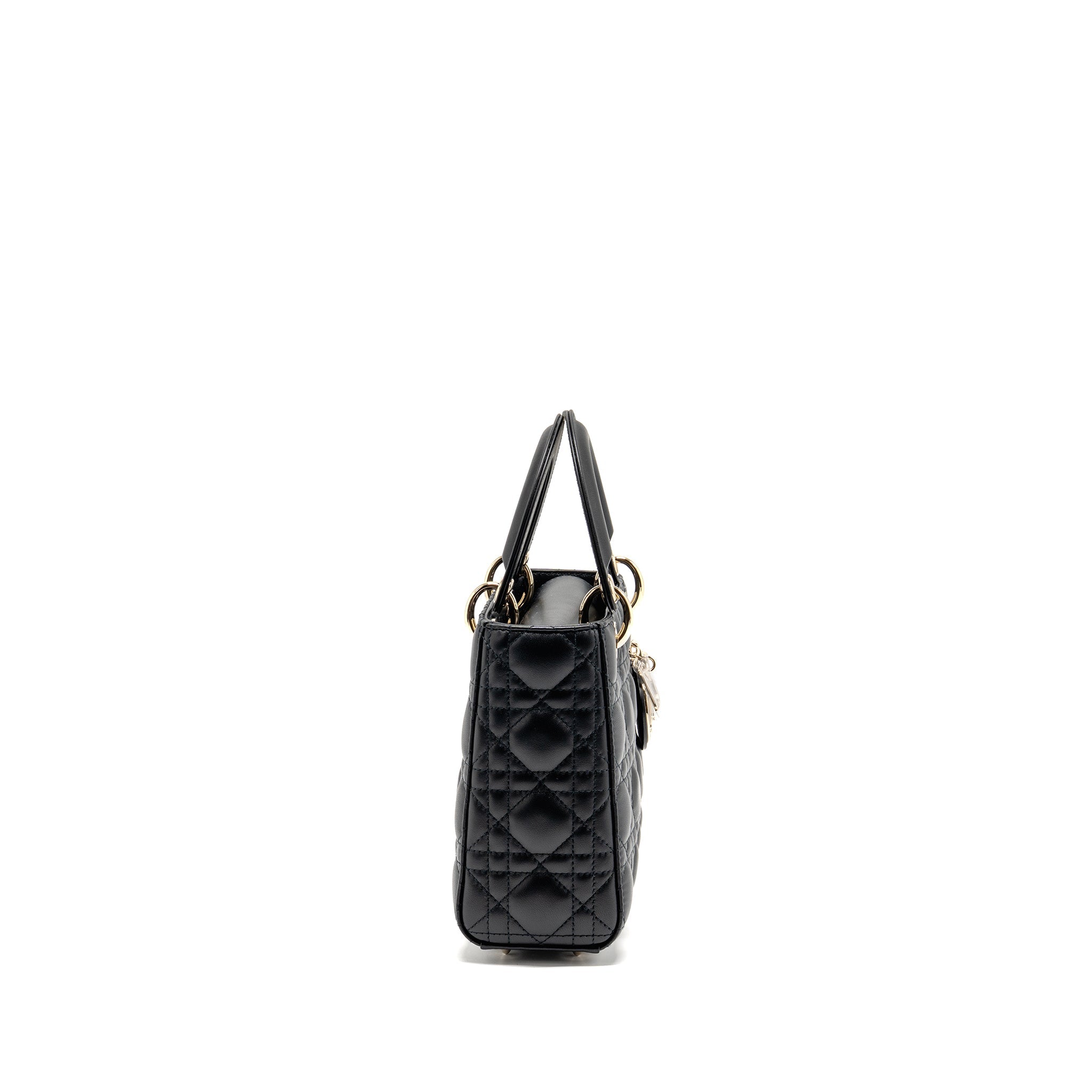 DIOR MY ABCDIOR SMALL LADY DIOR LAMBSKIN BLACK LGHW