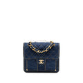 CHANEL 23S FLAP BACKPACK DENIM BLUE BRUSHED GHW (MICROCHIP)