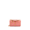 CHANEL MEDIUM FLAP BAG WITH DETAILED CHARMS PYTHON PINK GHW