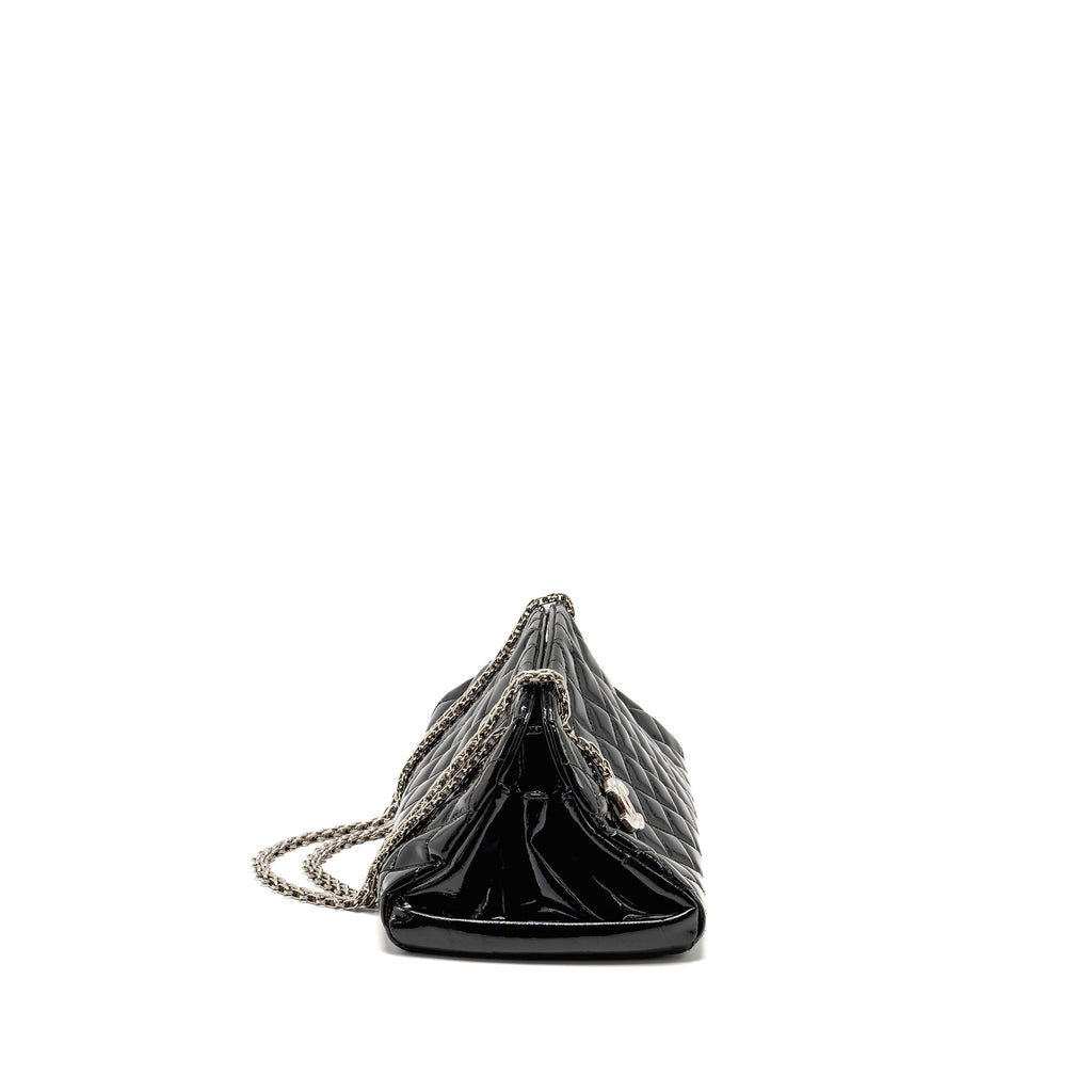 CHANEL JUST MADEMOISELLE BOWLING BAG PATENT BLACK SHW