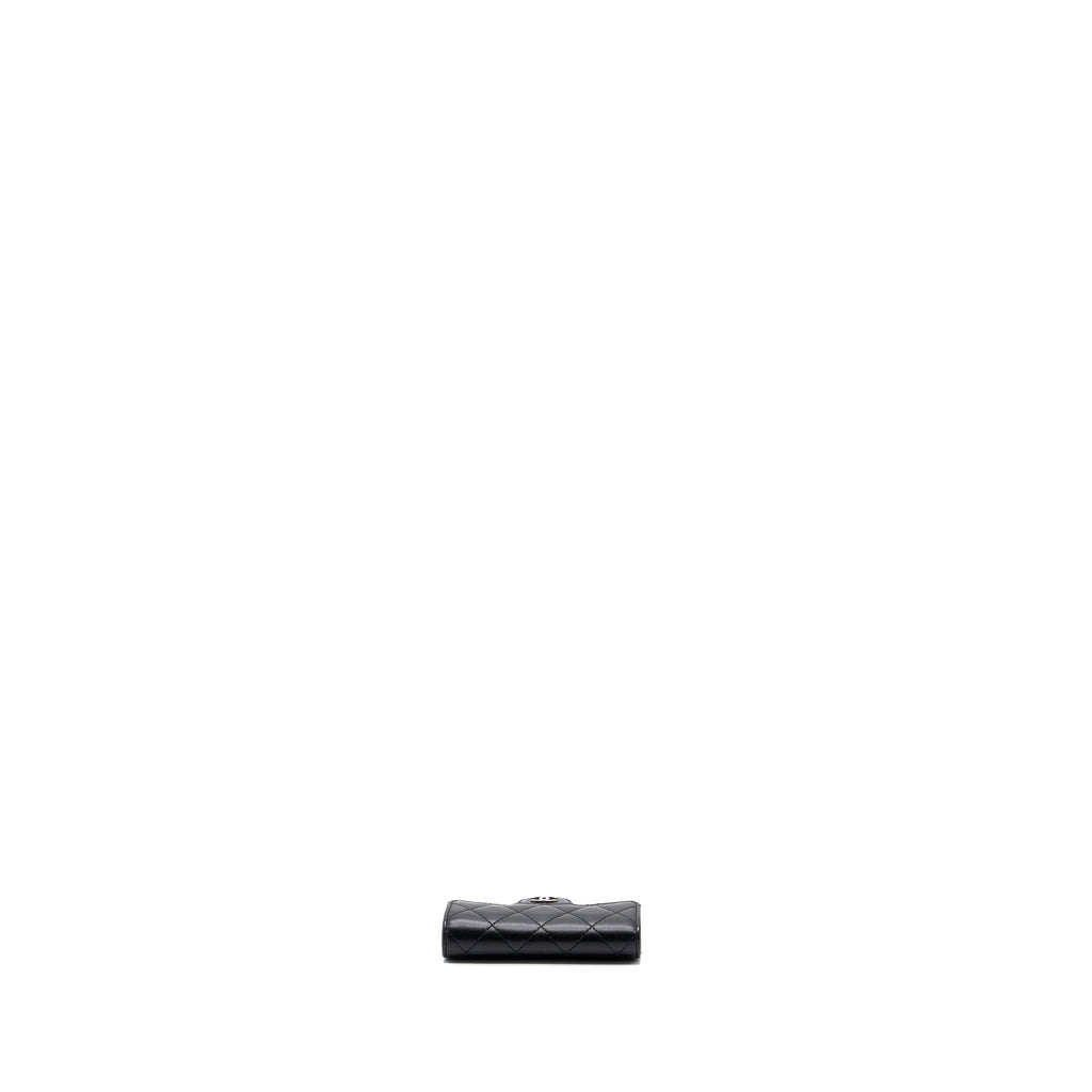 CHANEL CLASSIC FLAP CARD HOLDER LAMBSKIN BLACK SHW