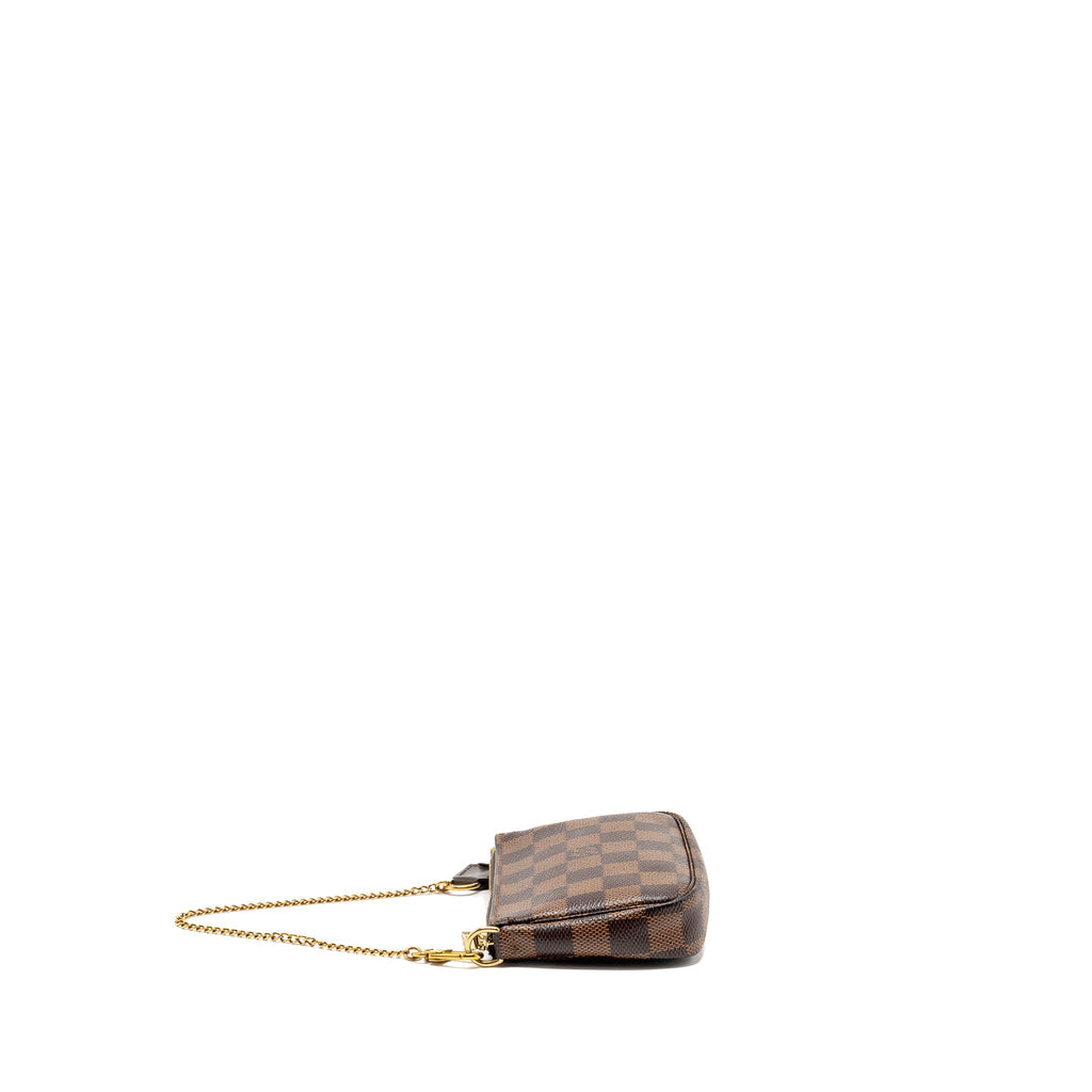 LOUIS VUITTON MINI POCHETTE ACCESSORIES DAMIER EBENE GHW
