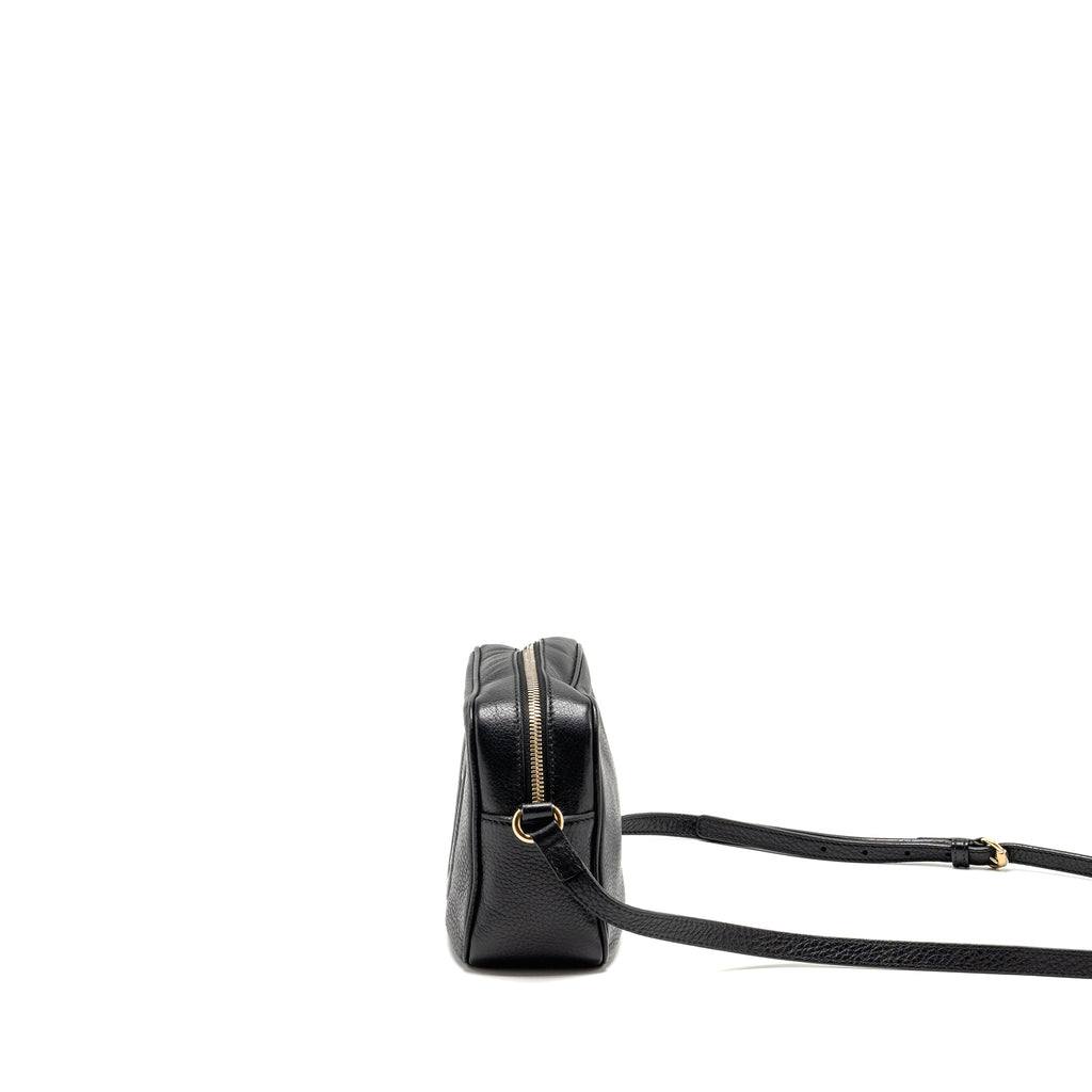 GUCCI SOHO DISCO CAMERA CROSSBODY BAG CALFSKIN BLACK LGHW