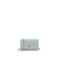 CHANEL 2.55 REISSUE WALLET ON CHAIN AGED CALFSKIN LIGHT BLUE BRUSHED GHW (MICROCHIP)