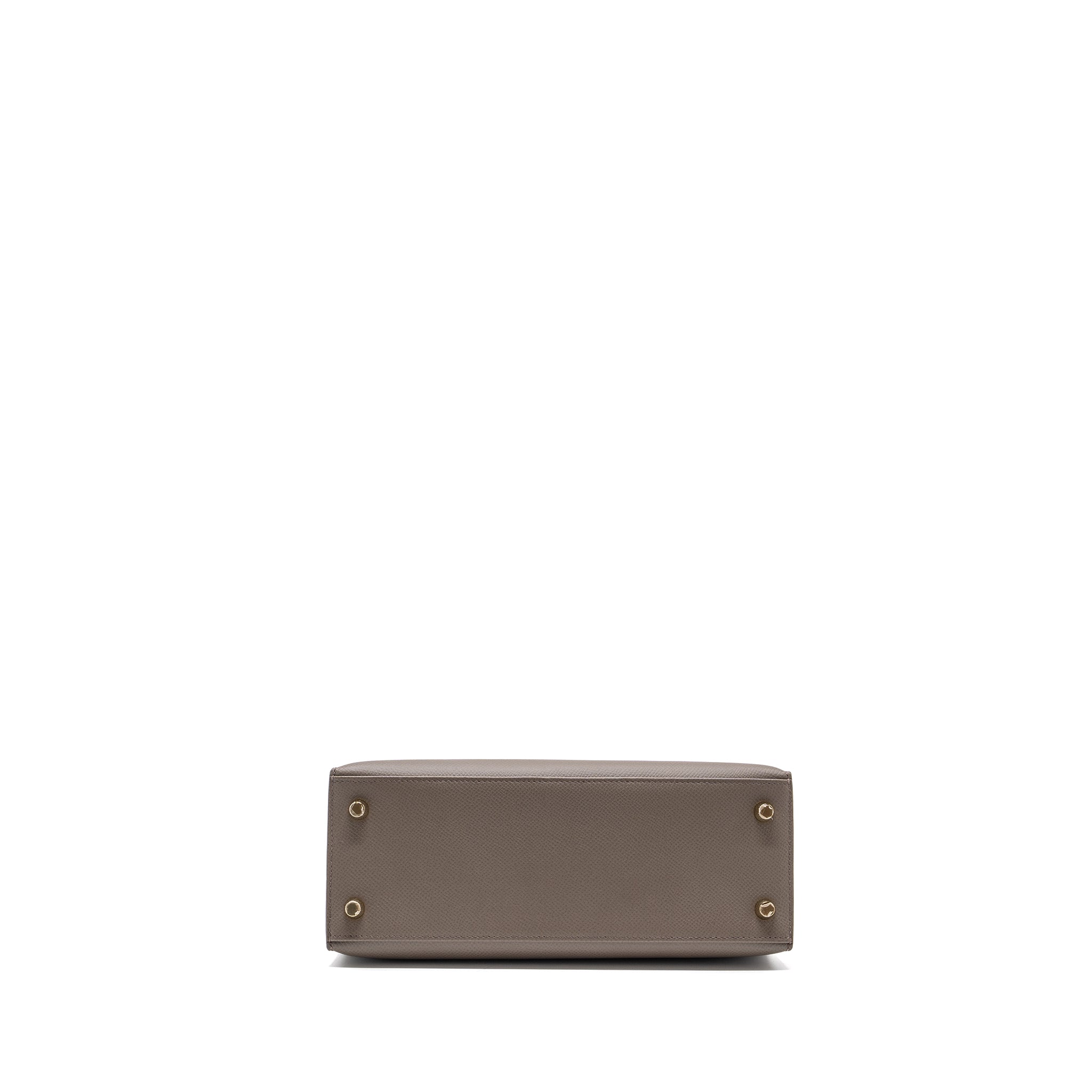 HERMES KELLY 25 EPSOM 8F GRIS ETAIN GHW