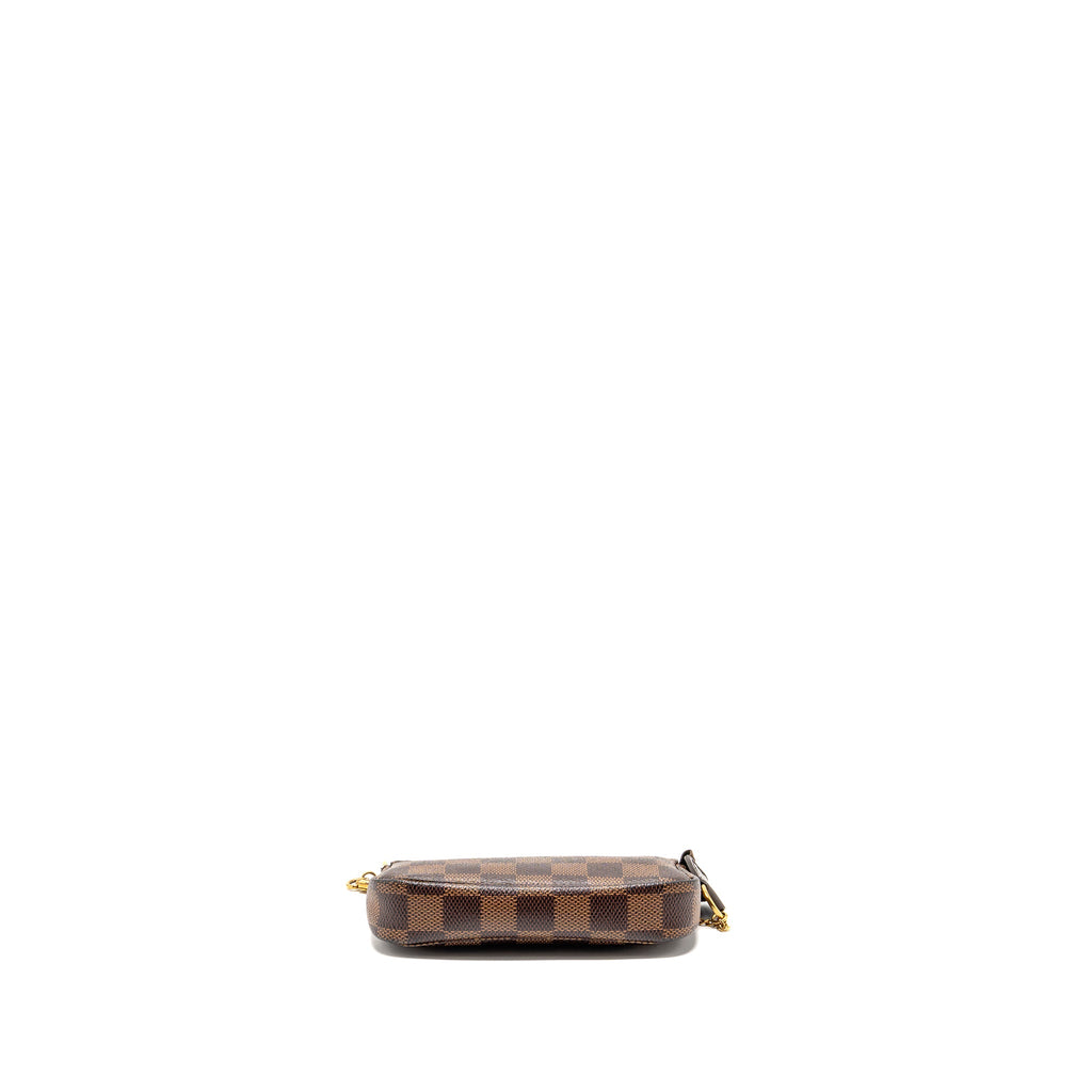 LOUIS VUITTON MINI POCHETTE ACCESSORIES DAMIER EBENE GHW