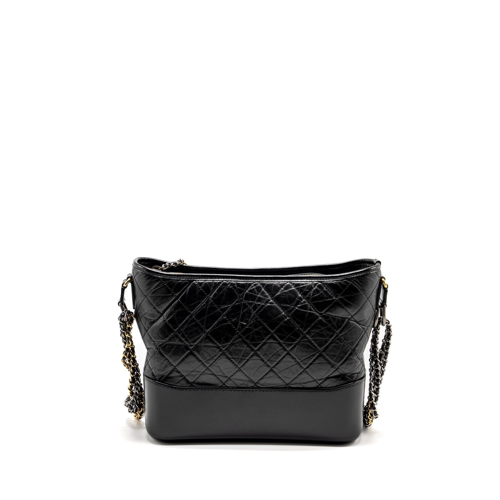 CHANEL GABRIELLE HOBO BAG CALFSKIN BLACK MULTICOLOUR HARDWARE