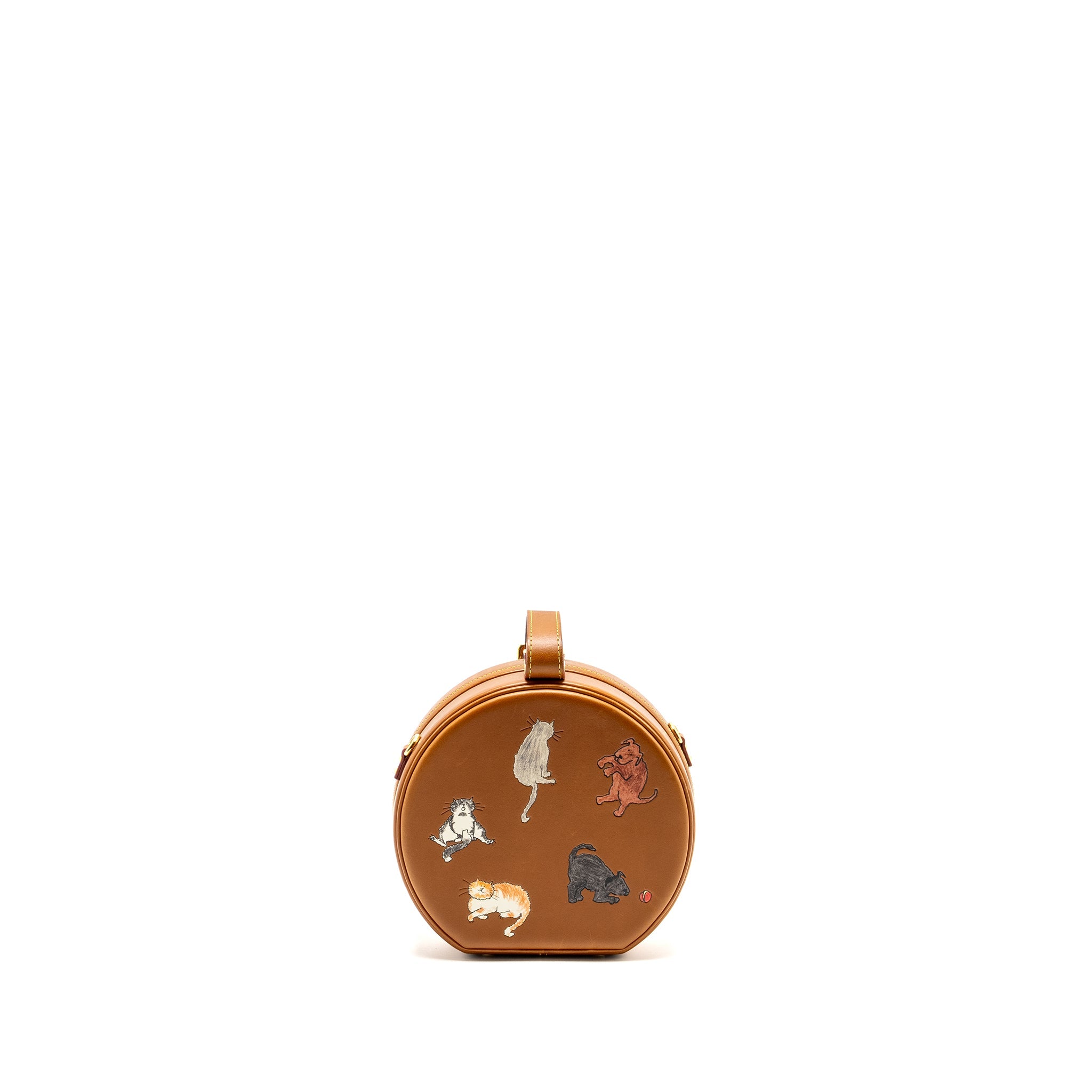 LOUIS VUITTON BOITE CHAPEAU BAG LIMITED EDITION GRACE CODDINGTON CATOGRAM PETIT CALFSKIN BROWN GHW