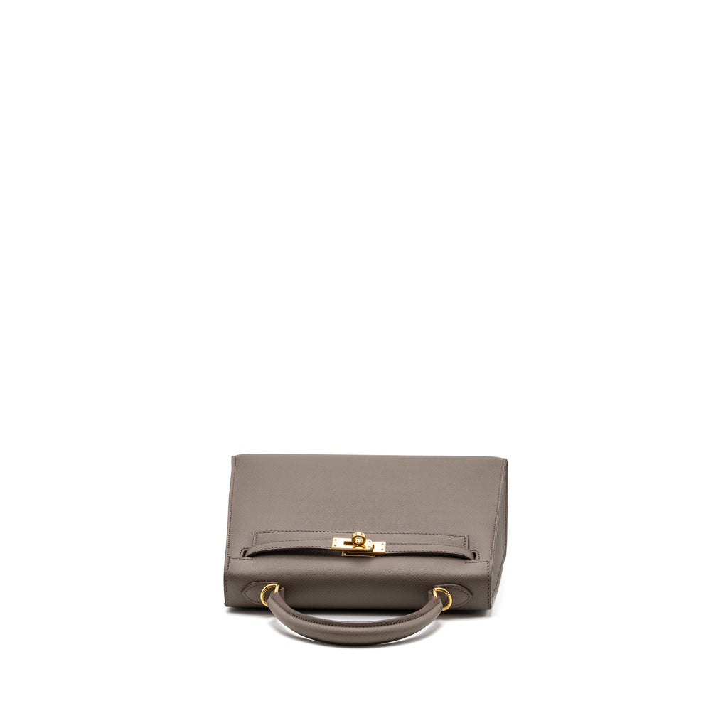 HERMES KELLY 25 EPSOM 8F GRIS ETAIN GHW