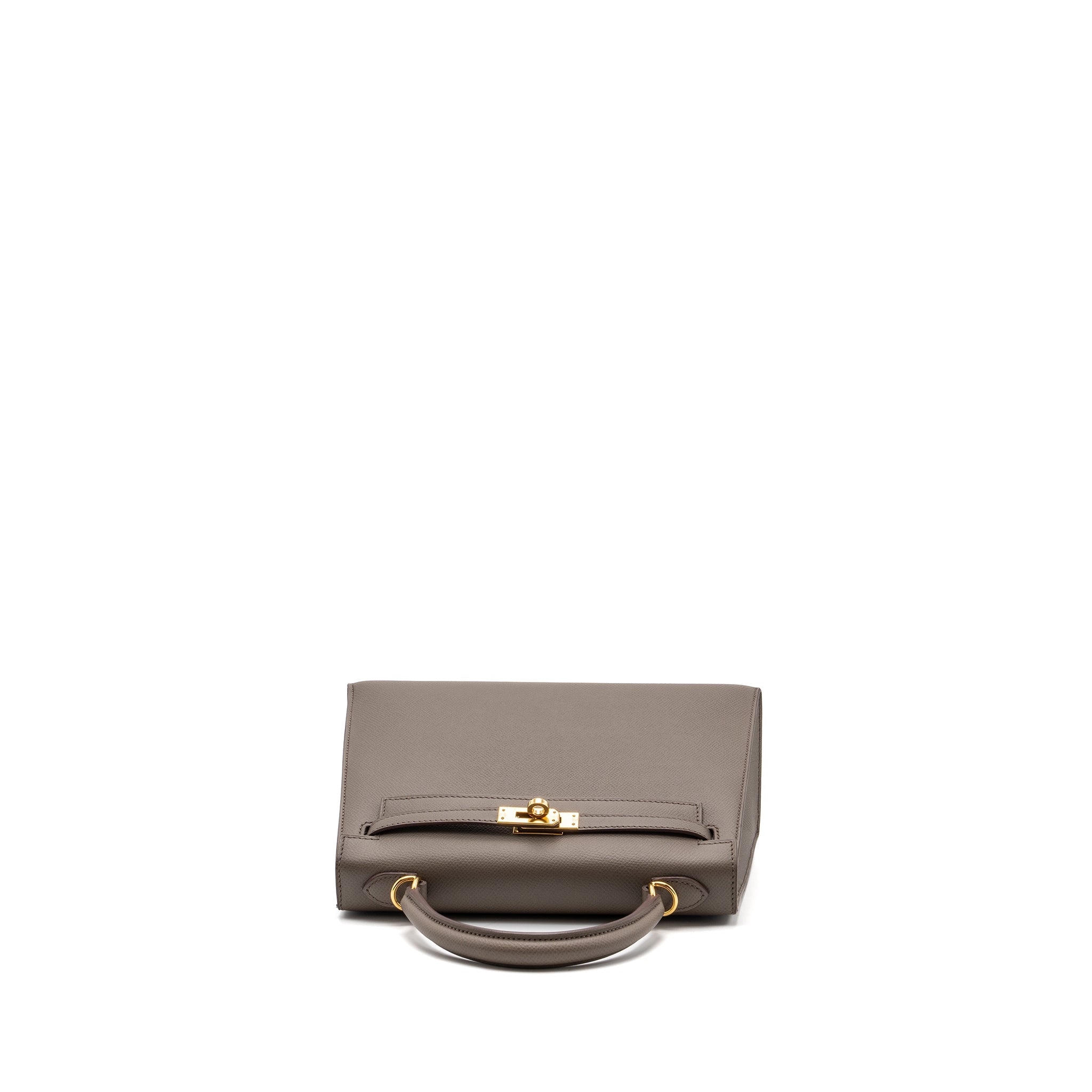 HERMES KELLY 25 EPSOM 8F GRIS ETAIN GHW