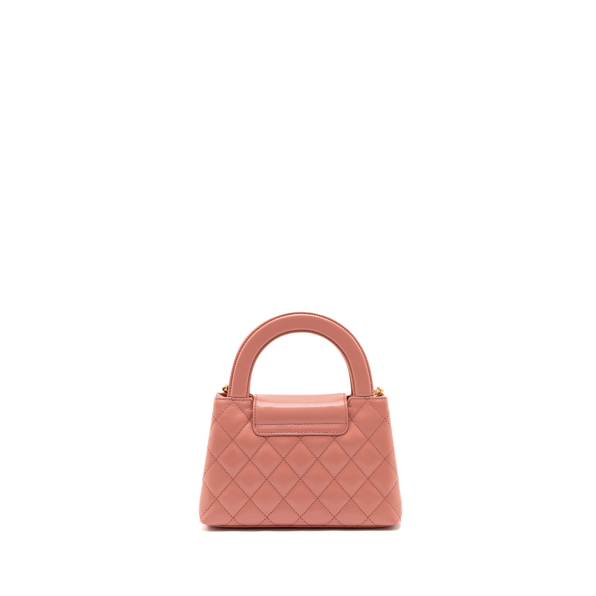 CHANEL 23K MINI SHOPPING TOTE CALFSKIN PINK BRUSHED GHW(MICROCHIP)