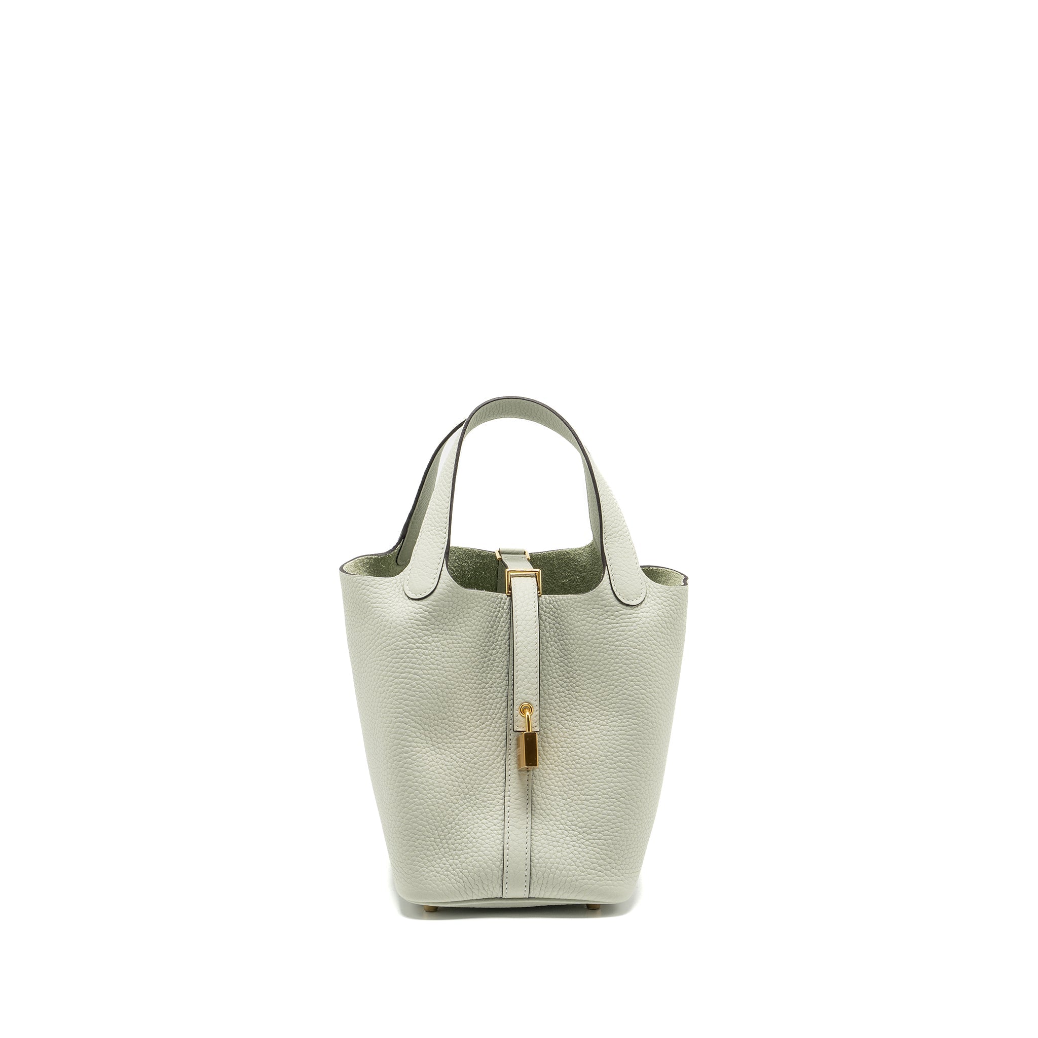 HERMES PICOTIN 18 LOCK BAG CLEMENCE GRIS NEVE GHW