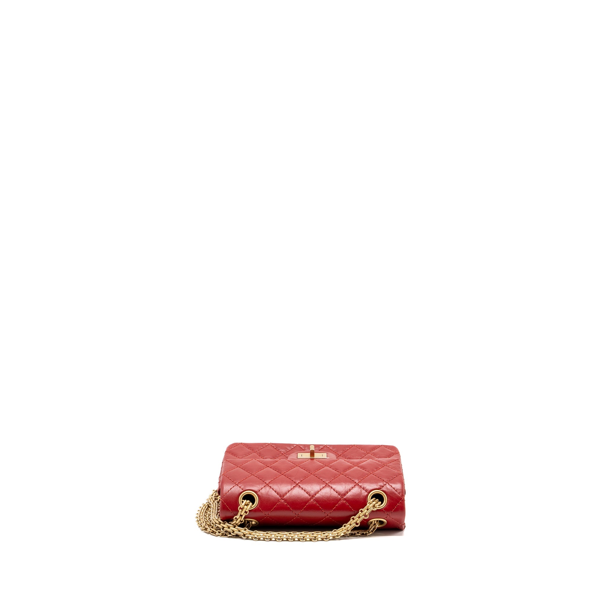CHANEL MINI 2.55 REISSUE FLAP BAG AGED CALFSKIN RED GHW