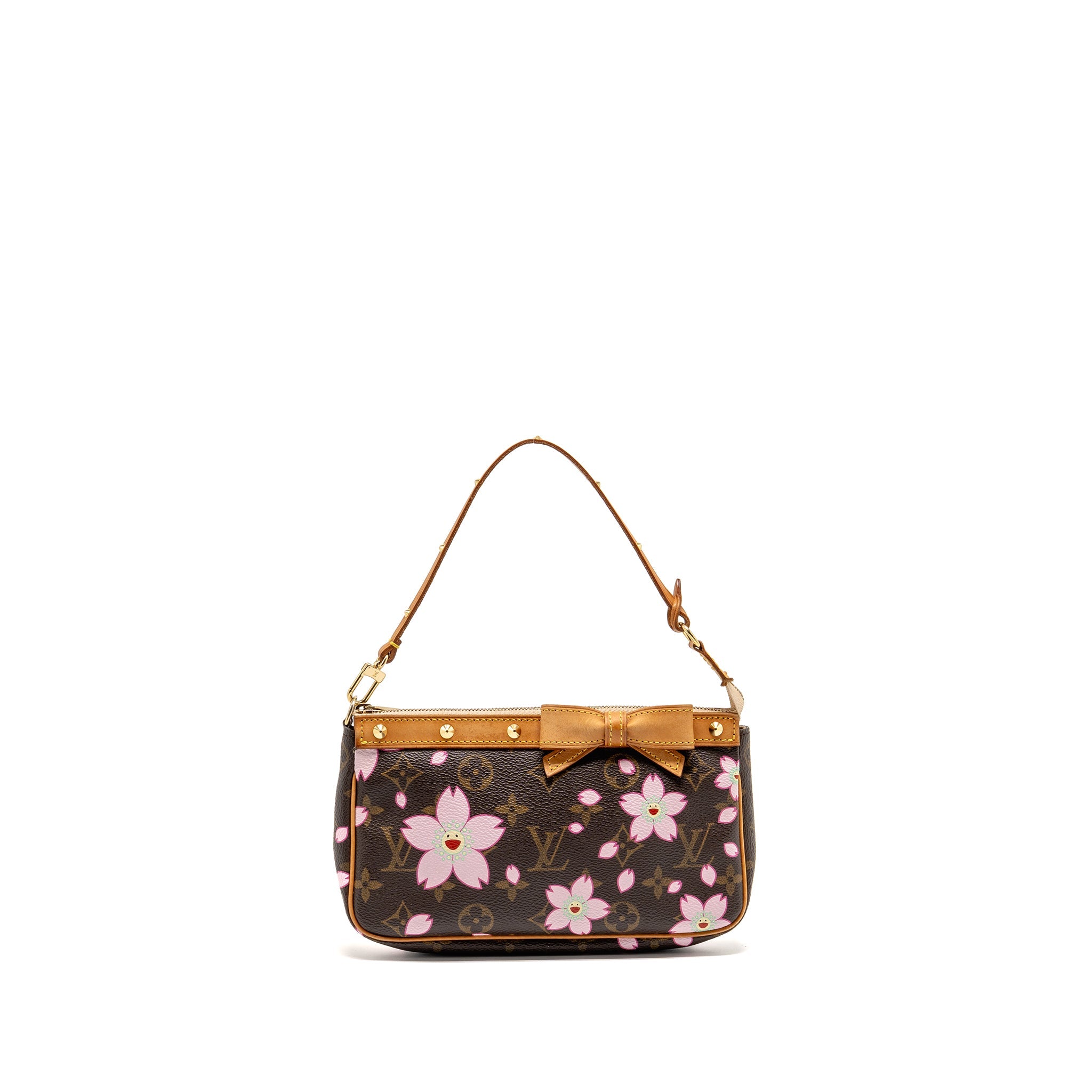 LOUIS VUITTON VINTAGE TAKASHI MURAKAMI CHERRY BLOSSOM POCHETTE ACCESSORIES MONOGRAM MULTICOLOUR GHW