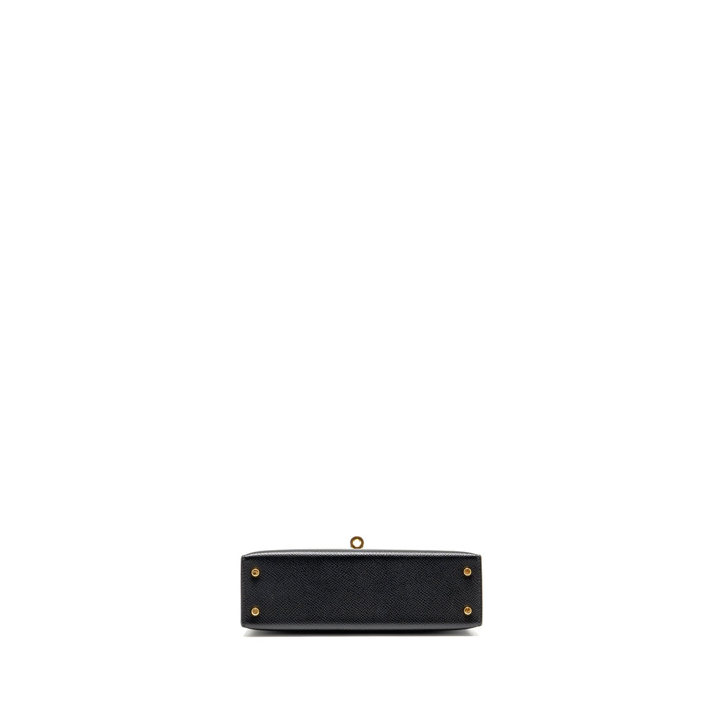 HERMES MINI KELLY II EPSOM BLACK GHW