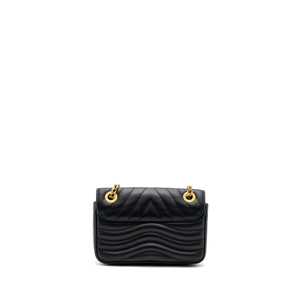LOUIS VUITTON NEW WAVE PM CHAIN BAG CALFSKIN BLACK GHW (NEW VERSION)