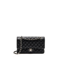 CHANEL MEDIUM CLASSIC DOUBLE FLAP BAG CAVIAR BLACK SHW