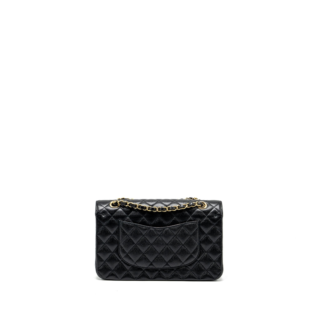 CHANEL MEDIUM CLASSIC DOUBLE FLAP BAG CAVIAR BLACK GHW