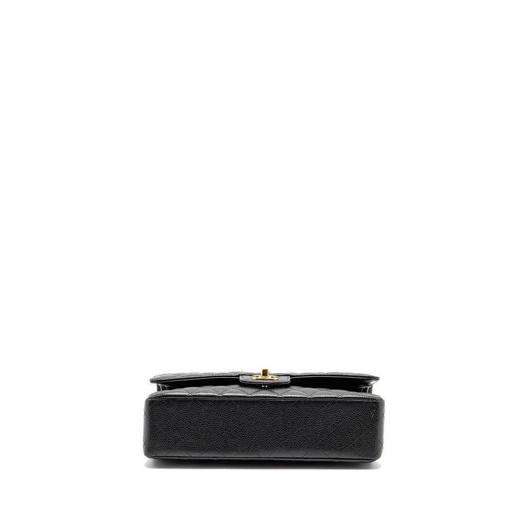 CHANEL MEDIUM CLASSIC DOUBLE FLAP BAG CAVIAR BLACK GHW