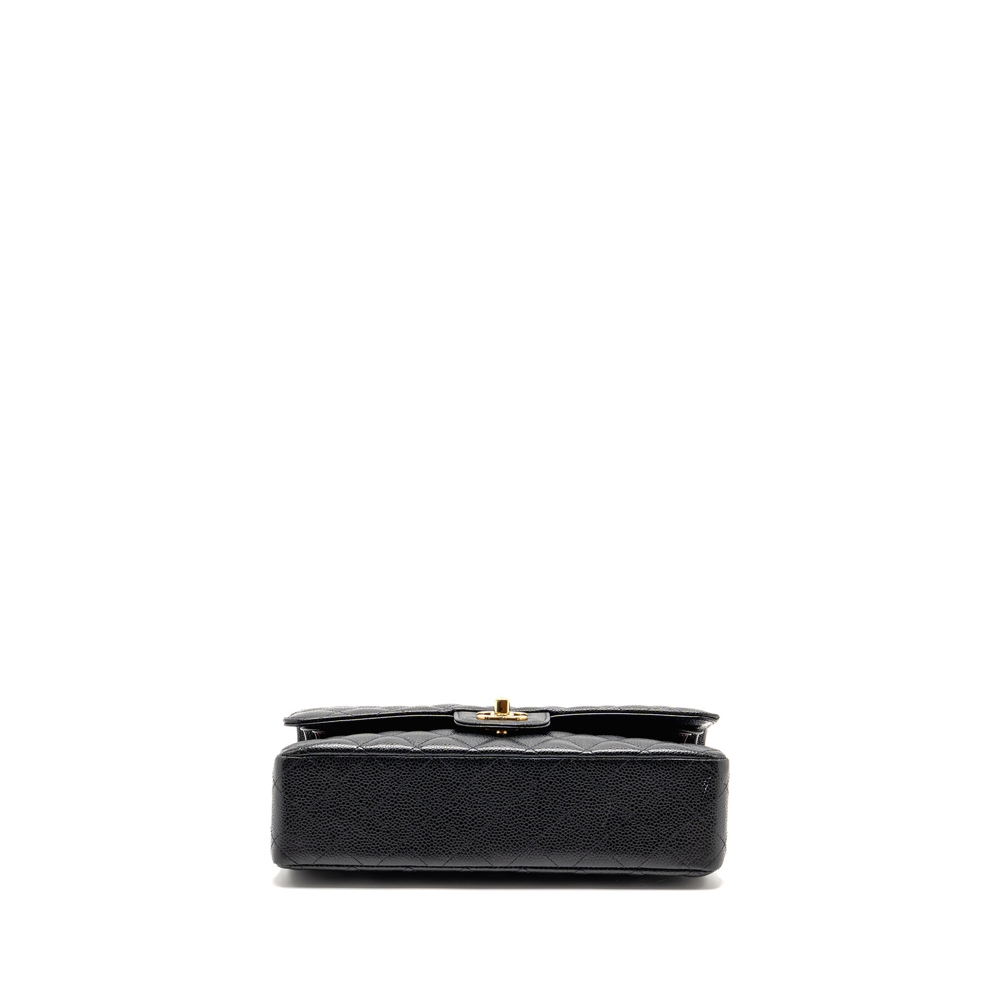 CHANEL MEDIUM CLASSIC DOUBLE FLAP BAG CAVIAR BLACK GHW