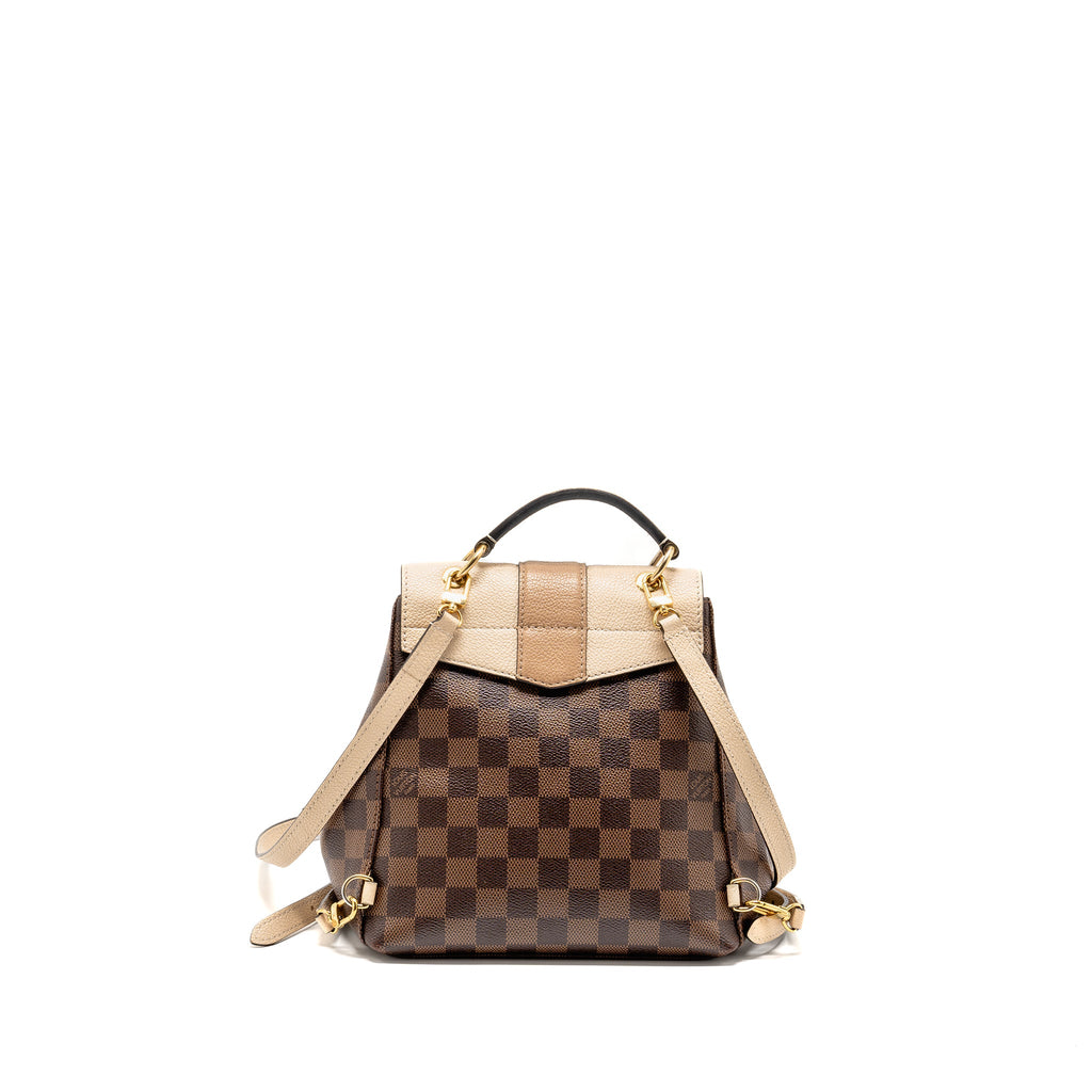 LOUIS VUITTON CLAPTON BACKPACK DAMIER EBENE/LIGHT PINK GHW