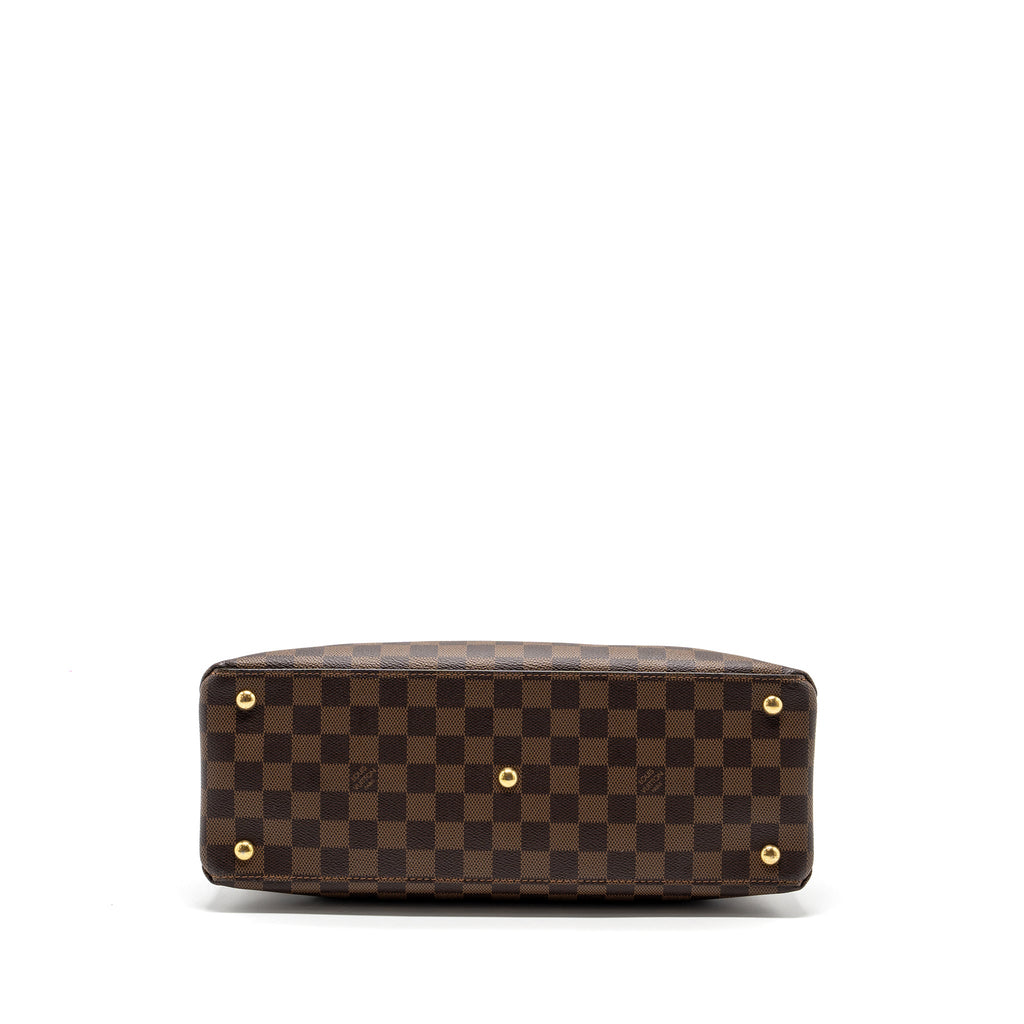 LOUIS VUITTON TOP HANDLE CROSSBODY BAG DAMIER EBENE GHW