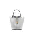 HERMES PICOTIN 22 LOCK BAG CLEMENCE BLUE PALE GHW