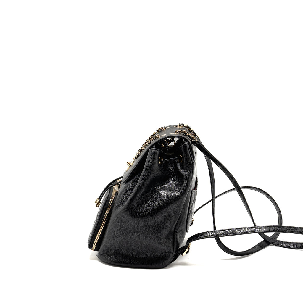 CHANEL AFFINITY BACKPACK CAVIAR BLACK LGHW (MICROCHIP)